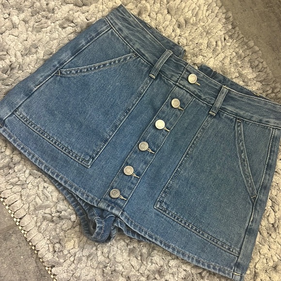 PacSun Denim Skort w/ Pockets - Picture 1 of 3